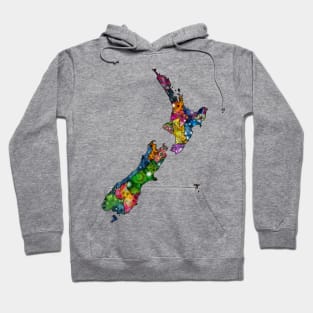 Spirograph Patterned New Zealand Provinces Map Hoodie